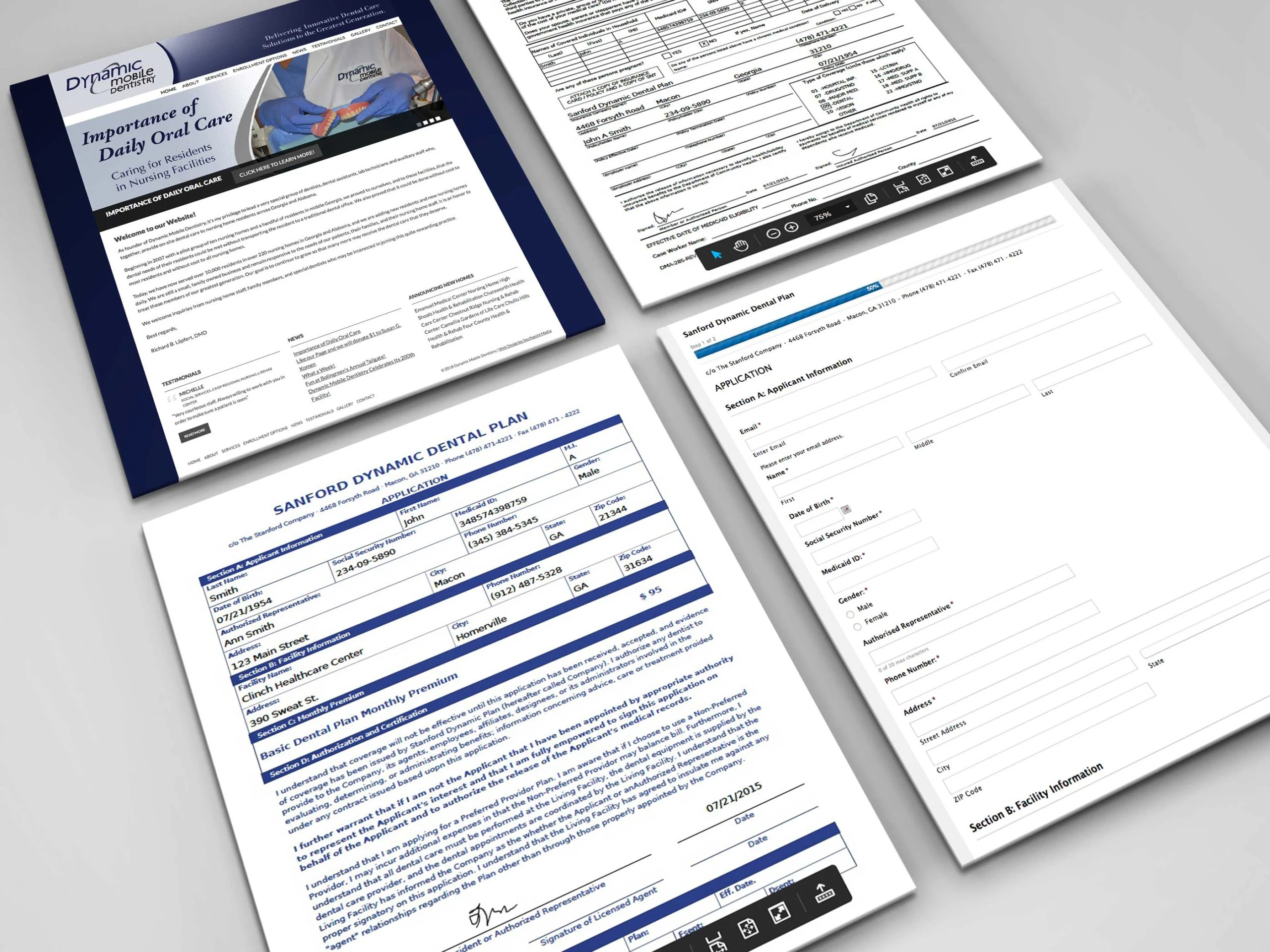 Dynamic Mobile Dentistry – Digital Application Forms