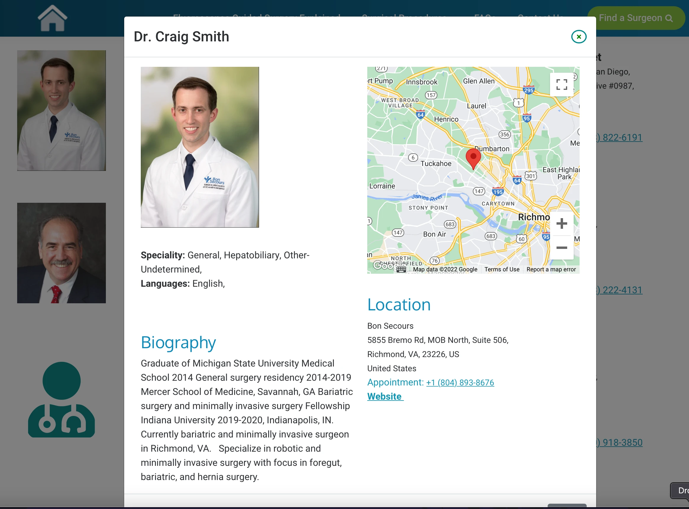 Find a Surgeon in Your Area App screenshot 3