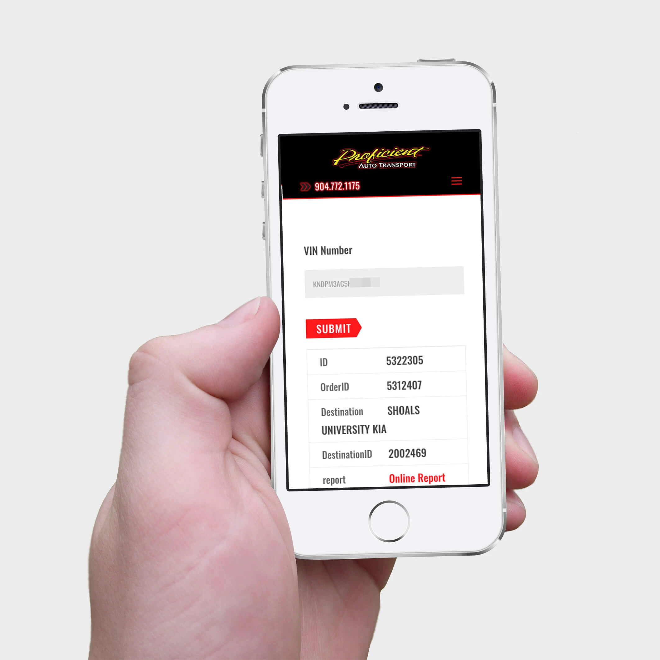 Proficient Auto Transport – VIN Lookup App & WordPress Plugin