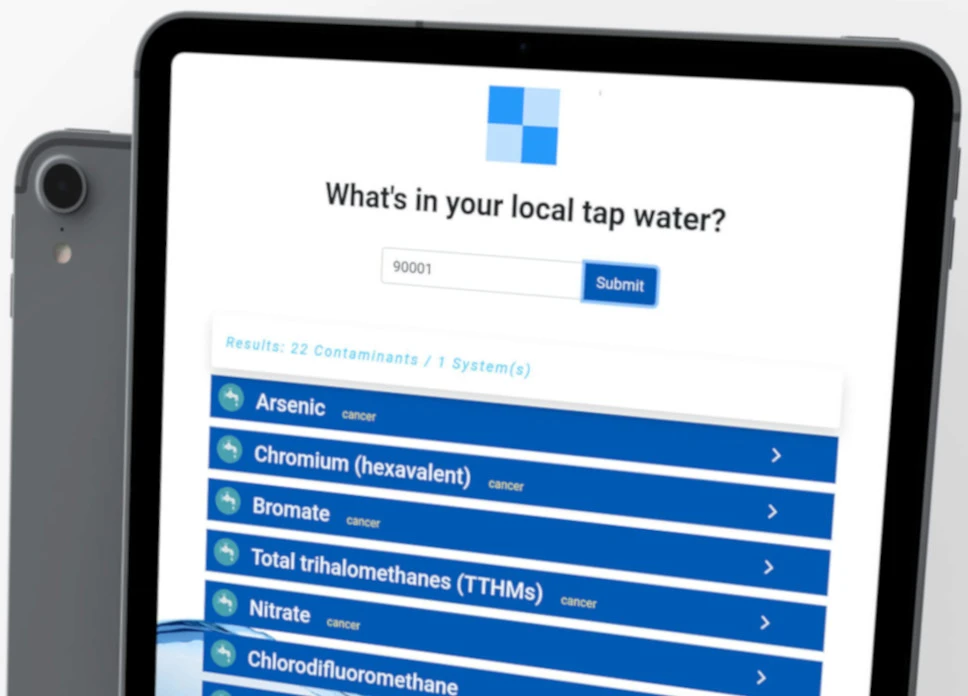 HANS Premium Water – Contaminate Report App